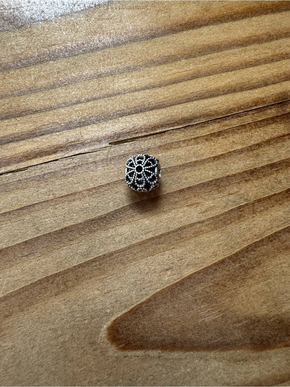 Pandora Silver Floral Filigree Charm - Silver